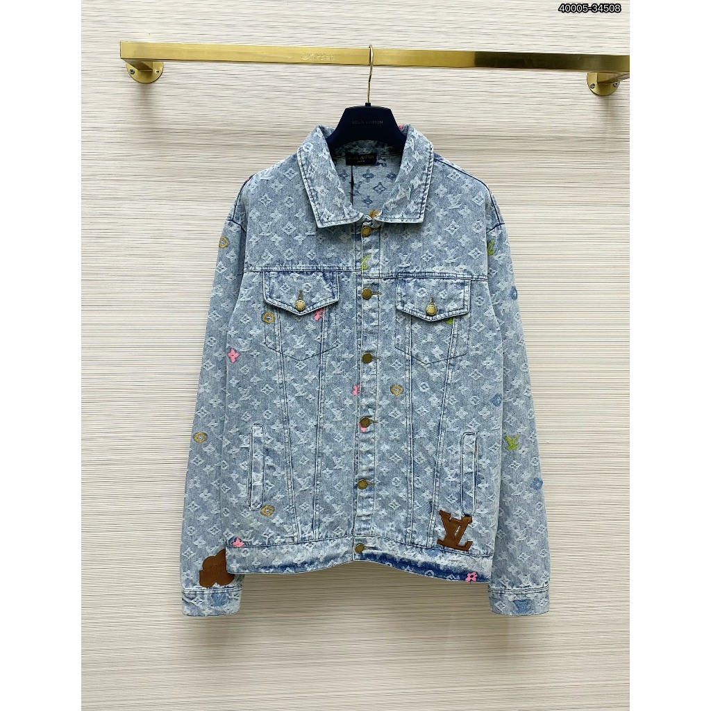  Áo khoác Nam LV họa tiết phong cách trẻ trung chất bò form chuẩn 