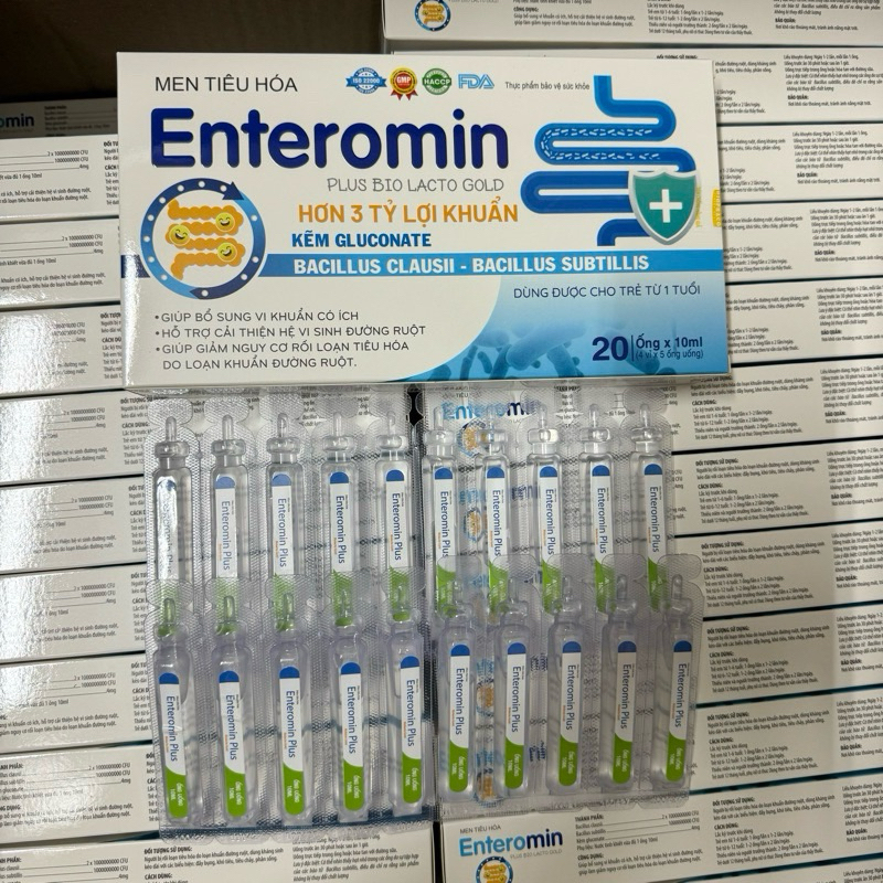 Men vi sinh + Kẽm - Men tiêu hóa ENTEROMIN PLUS Biolacto Gold Men ống cho bé hỗ trợ cân bằng hệ tiêu hóa của trẻ