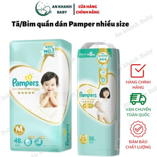 Tã/bỉm quần dán pamper nhật bản đủ size nb66/s60/m48/l40, m44/l34/xl36