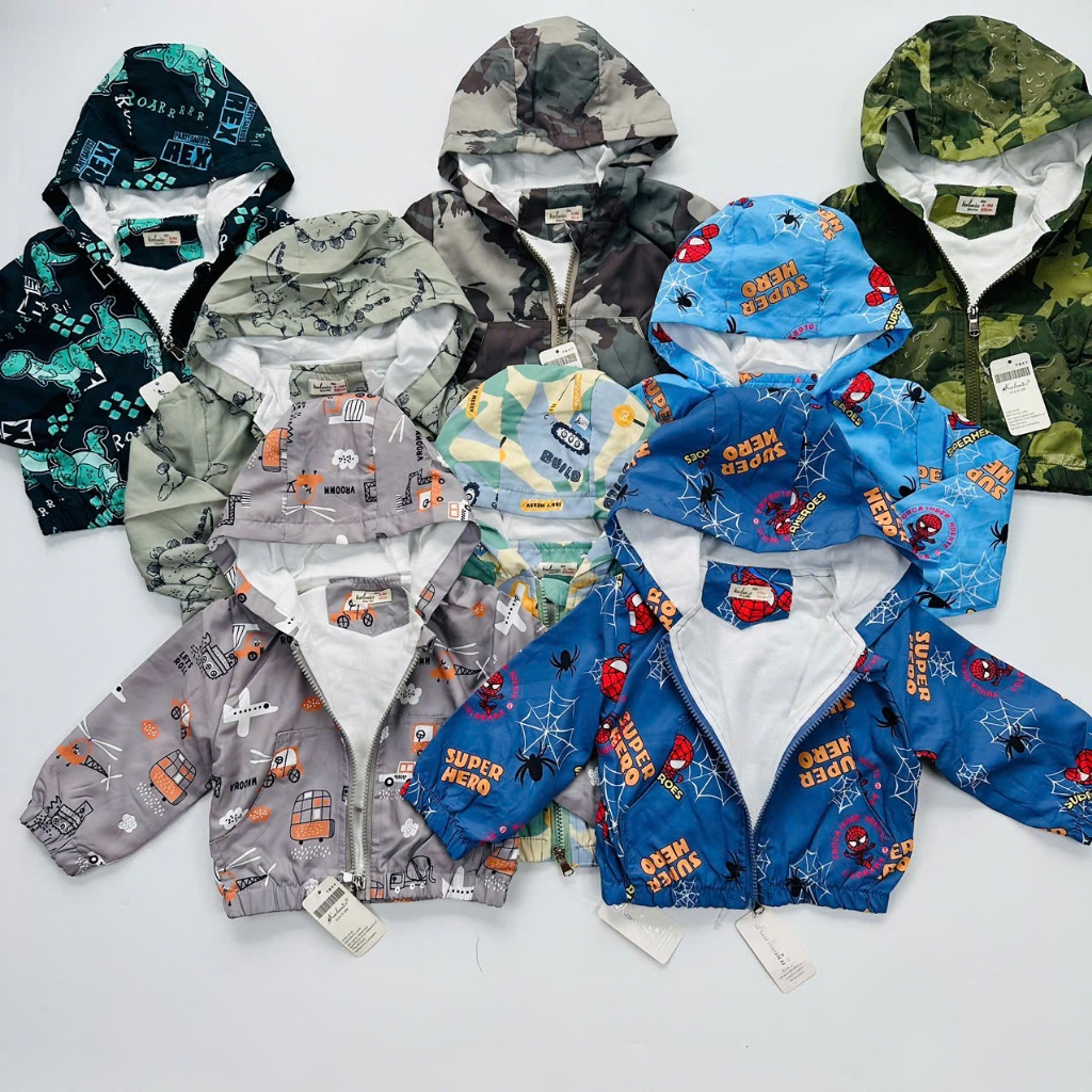 Áo khoác gió Karlomico hàng loại 1 cho bé trai size 6-36 tháng BM1