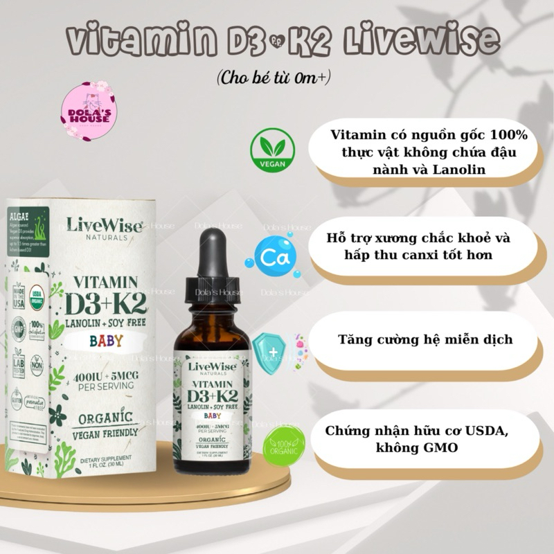 VITAMIN D3+K2 LIVEWISE 30ML