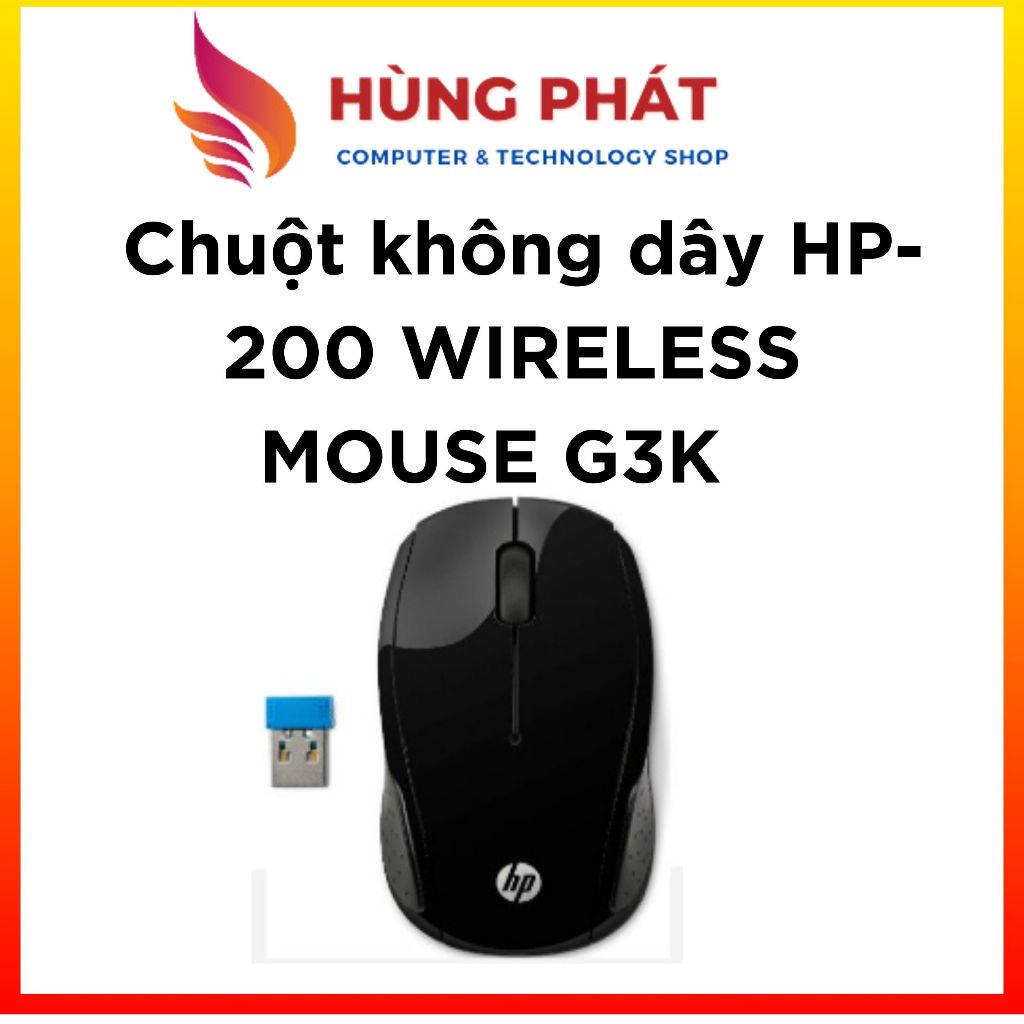Chuột không dây HP - 200 Wireless Mouse G3k- Bảo hành 12 tháng