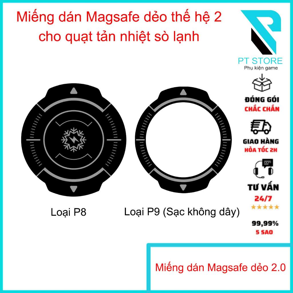 Miếng dán Magsafe dẻo thế hệ thứ 2 sử dụng cho quạt tản nhiệt sò lạnh dạng hít - Hít cực chắc - Hít cực chắc - Mỏng 0.15