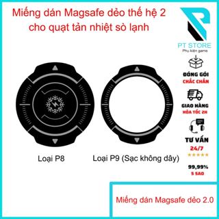 Miếng dán Magsafe dẻo thế hệ thứ 2 sử dụng cho quạt tản nhiệt sò lạnh dạng hít - Hít cực chắc - Hít cực chắc - Mỏng 0.15