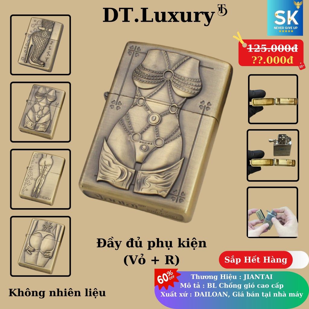 Vỏ Jippo Độc Lạ (M-6B0) Chất liệu Đồng Thau (Không Bao Gồm Nhiên Liệu)