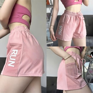  Quần Đùi 2 Lớp RUN Chất Dù Cạp Ngang Q15 Nữ Cạp Cao Co Giãn Tập - Gym - Yoga - Aerobic - Chạy bộ GYMMY Hàng Nhập Khẩu 