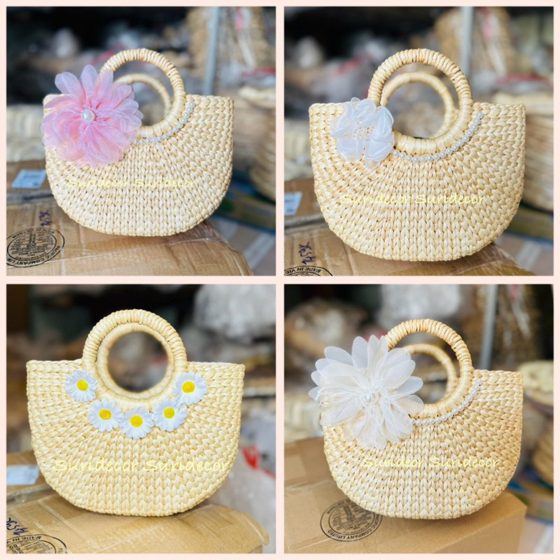 Túi Lục Bình Mẫu Bán Nguyệt ⚡ Siêu Hot ⚡ Túi Có Lót Vải Và Khoá Kéo , Chất Liệu Thân Thiện, Tỉ Mỉ Chắc Chắn