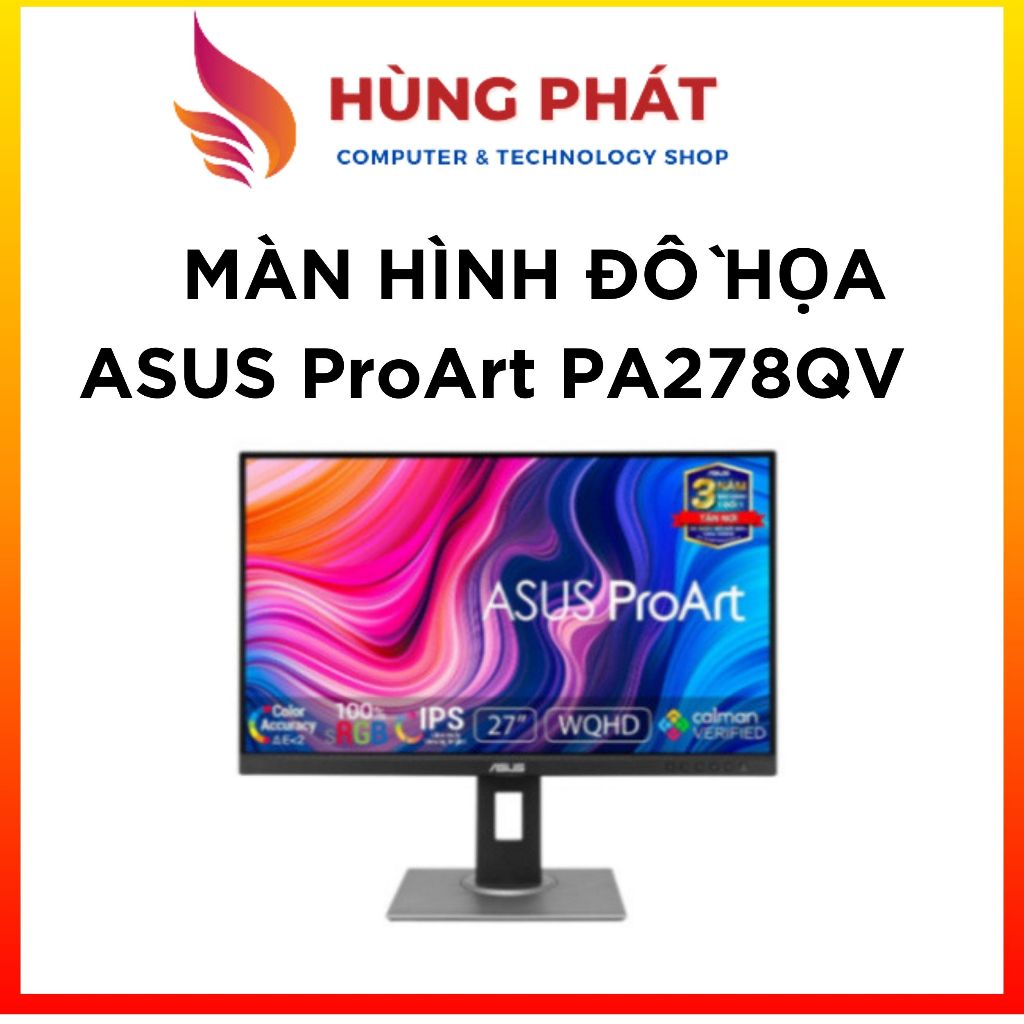 Màn Hình Đồ Họa ASUS ProArt PA278QV  (27.0 inch - 2K - IPS - 75Hz - 5ms ) - Bảo hành 36 tháng