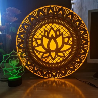 Đèn hào quang trang trí bàn thờ 3D_HQ3D01