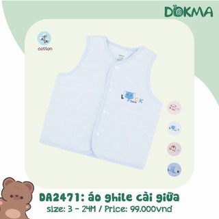 Áo gile nỉ 2 lớp Dokma 1-24M phối tai DA579