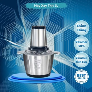 Máy xay thịt mini - xay tỏi ớt xay thịt, máy xay sinh tố thịt đa chức năng xay nước ép hoa quả dung lượng 2L HOT Hot