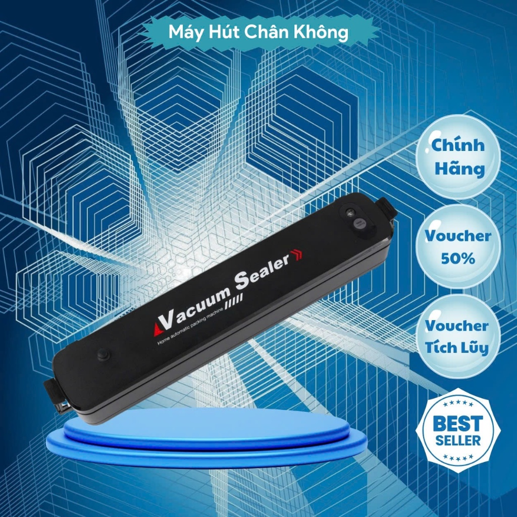 Máy hút chân không thực phẩm Vacuum Sealer- hút không khí triệt để, giữ môi tường chân không lý tưởng bảo quản thức ăn