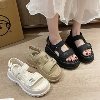 Dép Sandal Nữ Đế Cao 5cm, Dép Quai Hậu Nữ Miu Đi Êm, Mềm, Tôn Dáng Full Box