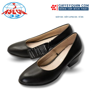 Giày Da Nữ Tiếp Viên Hàng Không Đế Cao Su Cắc Chắn Chất Liệu Da Cao Cấp Êm Ái Không Gây Đau Chân