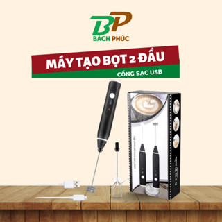 Máy tạo bọt sạc USB 2 đầu khuấy CAFE & đánh TRỨNG - Hàng không bảo hành -  Máy tạo bọt - Dụng cụ pha chế Đà Nẵng