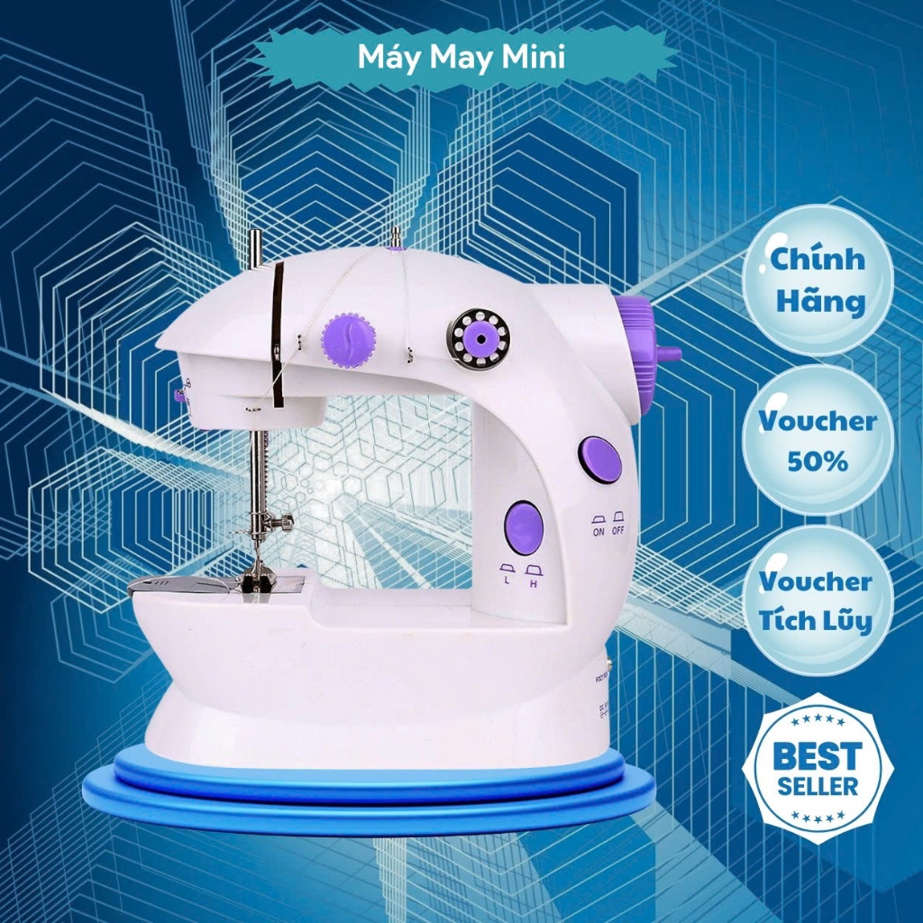Máy May Mini Để Bàn Gia Đình - Máy Khâu Cầm Tay Mini Gia Đình Siêu Tiện Lợi New Hot