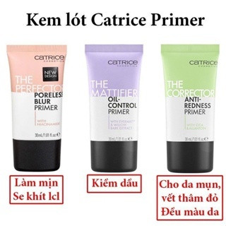 KEM LÓT kiềm dầu CATRICE PRIME AND FINE PORE REFINING ANTI-SHINE BASE 30ml