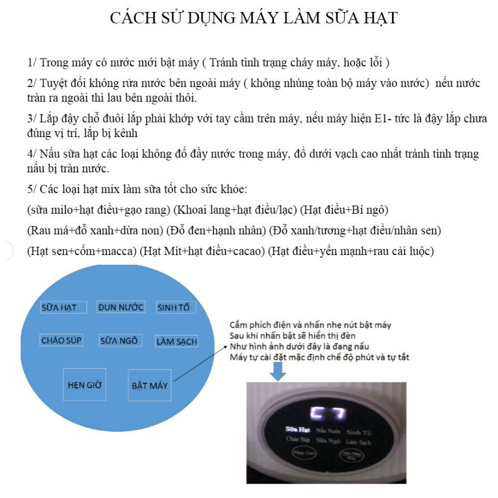 Máy Làm Sữa Hạt OSTMARS Cối Thuỷ Tinh Đa Chức Năng Dung Tích 1100ml Lưỡi Dao 10 Cánh Hàng Chính Hãng