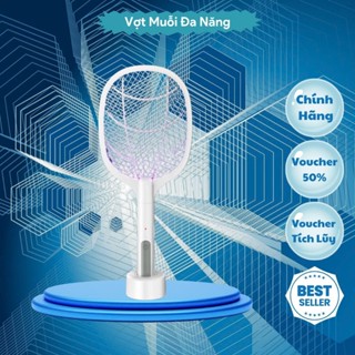 Vợt Muỗi Kiêm Đèn Bắt Muỗi 2 In 1 Đa Năng, Đèn Bắt Muỗi Tự Động Có Cổng Sạc USB Và Đế Tiện Dụng