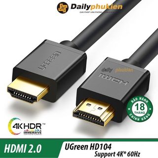 Dây cáp hdmi 15m xịn đầu mạ vàng hỗ trợ 4k chính hãng ugreen 10111 dailyphukien