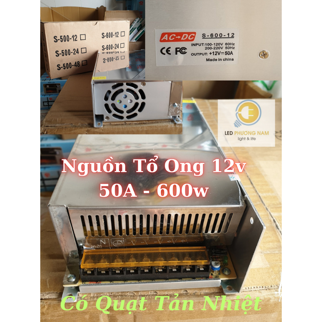 Nguồn Tổ Ong 12v - 50A