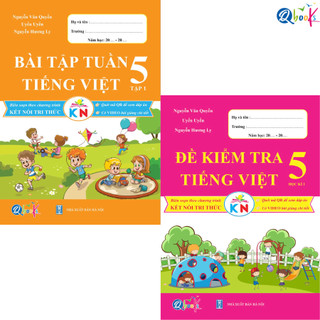 Sách - Combo Bài Tập Tuần Và Đề Kiểm Tra Tiếng Việt Lớp 5 - Kết Nối Tri Thức Với Cuộc Sống - Học Kì 1 (2 cuốn)