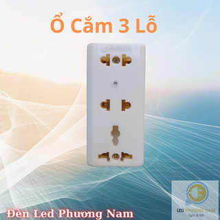 [COMBO 2 ]  Ổ Cắm Không Dây 3 Lỗ ABS