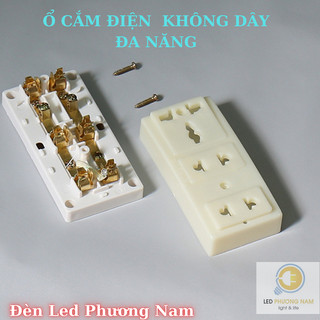 [COMBO 2 ]  Ổ Cắm Không Dây 3 Lỗ ABS