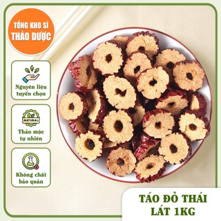  Táo đỏ thái lát 1kg táo đỏ Hàn Quốc sấy giòn không tẩm đường dùng pha trà chưng yến nấu chè 