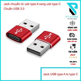  Jack chuyển từ cổng USB Type A sang USB Type C - Tai Nghe - Sạc - Truyền Dữ Liệu 
