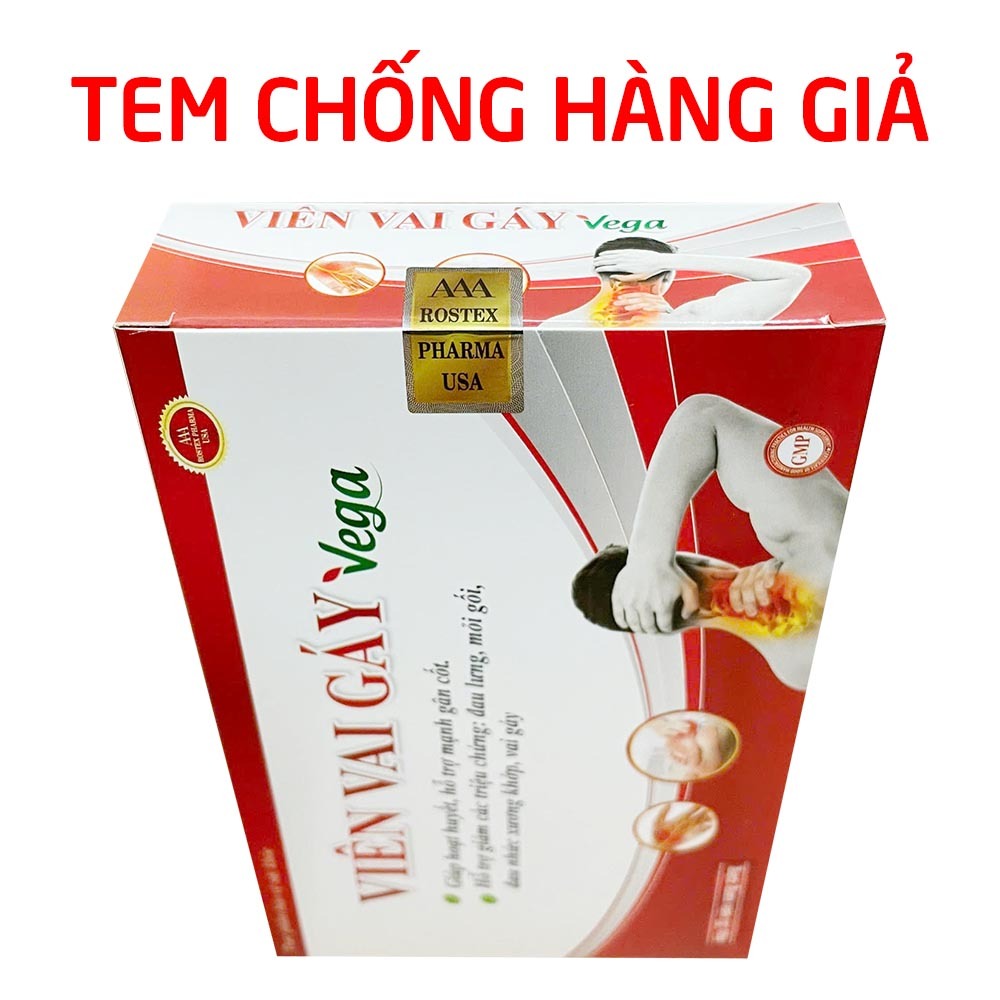 Viên Vai Gáy Vega giúp hoạt huyết, mạnh gân cốt, giảm đau mỏi vai gáy, xương khớp - 30 viên
