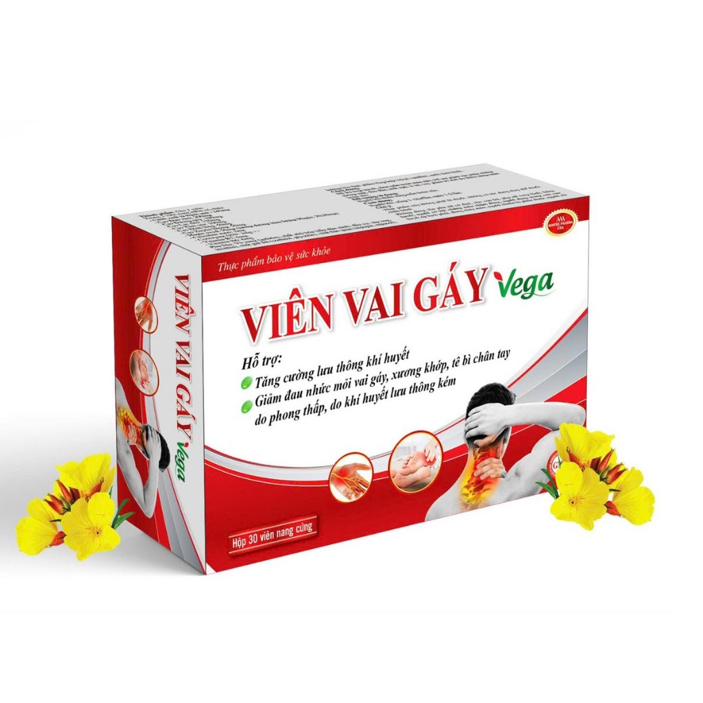 Viên Vai Gáy Vega giúp hoạt huyết, mạnh gân cốt, giảm đau mỏi vai gáy, xương khớp - 30 viên