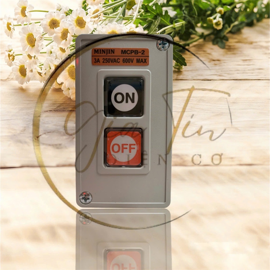 Công Tắc On Off Minjin MCPB-2, Nút Nhấn On Off Minjin
