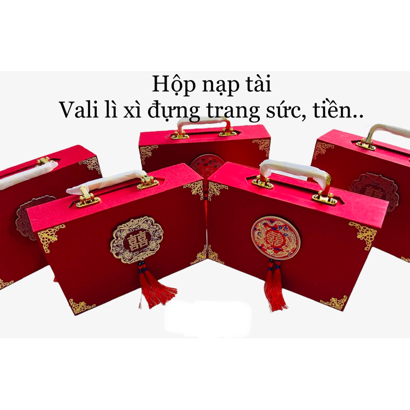 Hộp nạp tài, Vali lì xì, Vali đựng quà cưới 25x17x7
