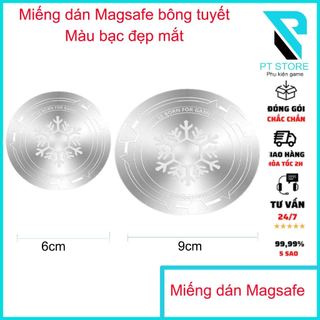  Miếng dán Magsafe bông tuyết màu bạc đẹp mắt cho các dòng điện thoại IPad không có Magsafe cho quạt tản nhiệt sò lạnh 