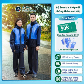 Bộ áo mưa 2lớp 62A TUẤN PHONG tác dụng đi mưa và chống rét