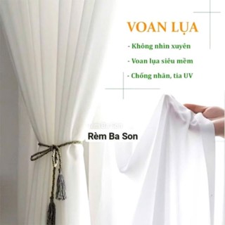  Rèm Voan Lụa Trắng - Siêu Mềm,Không Xuyên Thấu Chống Nhìn Trộm Trang Trí Phòng Khách,Phòng Ngủ Spa,Nail salon. 