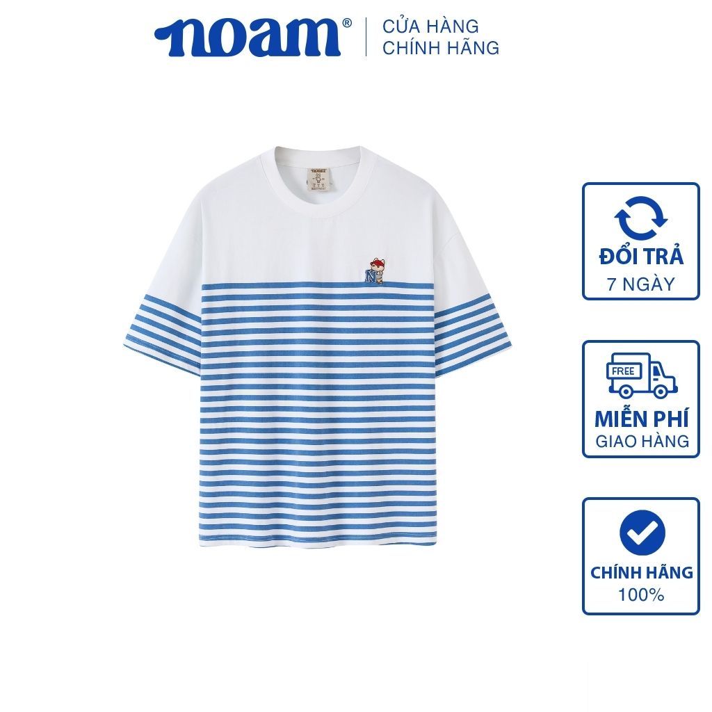 Áo thun Form rộng NOAM Juicy N Rough 100% Cotton 280GSM - Màu Trắng