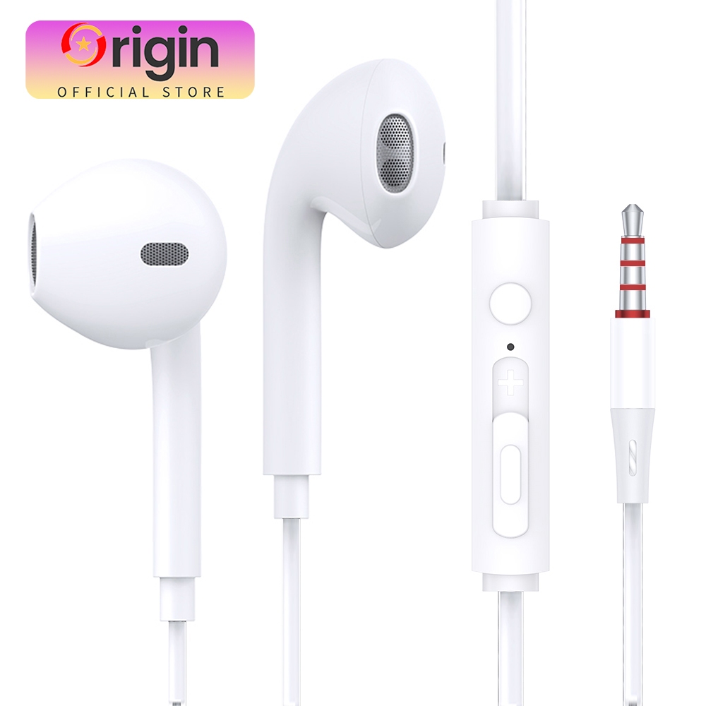 Tai nghe có dây nhét tai GOTECA jack tròn 3.5mm có micrô và tai nghe điều khiển âm lượng cho điện thoại laptop pc