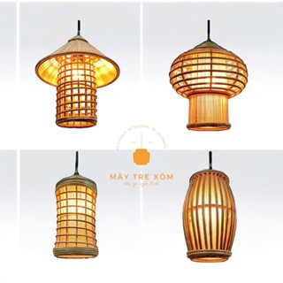 Đèn mây uốn trang trí treo thả trần nhà hàng, quán ăn
