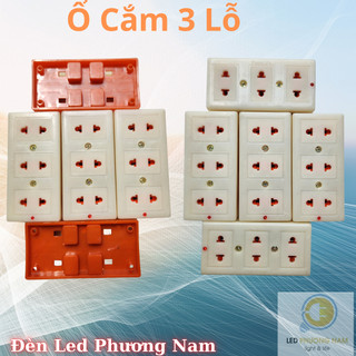 [COMBO 2 ]  Ổ Cắm Không Dây 3 Lỗ ABS