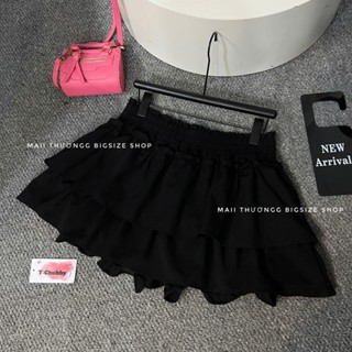 Chân Váy 2 Tầng Có Lót Quần Bí (Minisize và Bigsize) Đũi Sần CV38