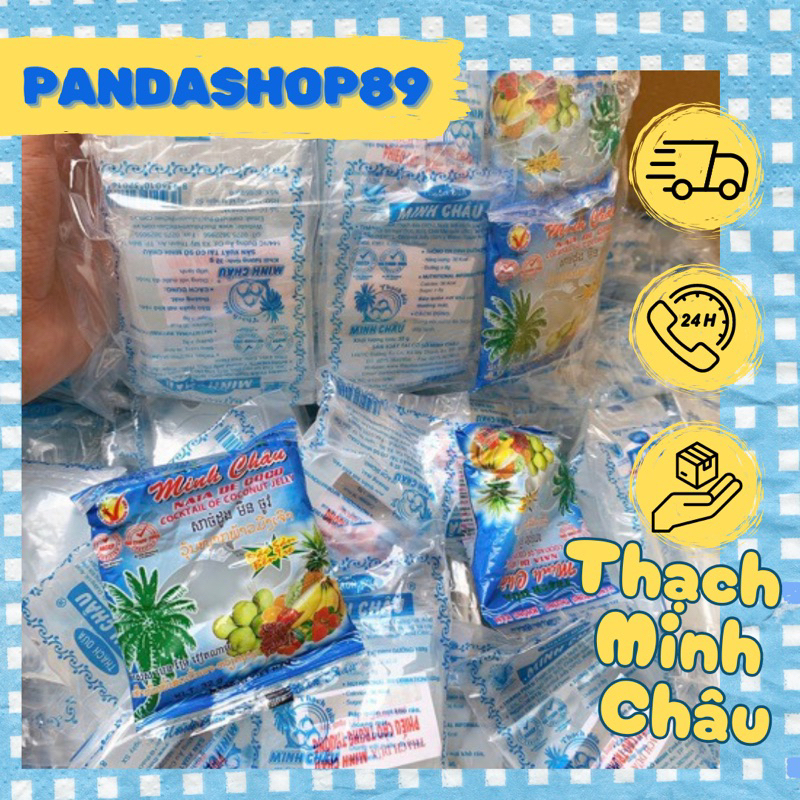 Thạch dừa Minh Châu, thạch dừa tuổi thơ (túi 22 gói x 32g)