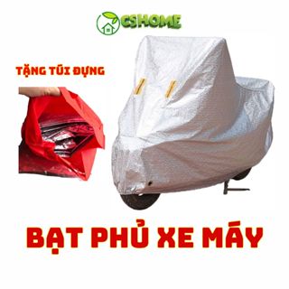 Bạt phủ xe máy loại dày áo trùm phủ bọc che nắng mưa xe máy các dòng phân khúc từ nhỏ tới lớn vải tráng nhôm cao cấp
