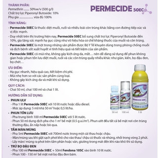 THUỐC DIỆT MUỖI, RUỒI PERMECIDE 1 LÍT