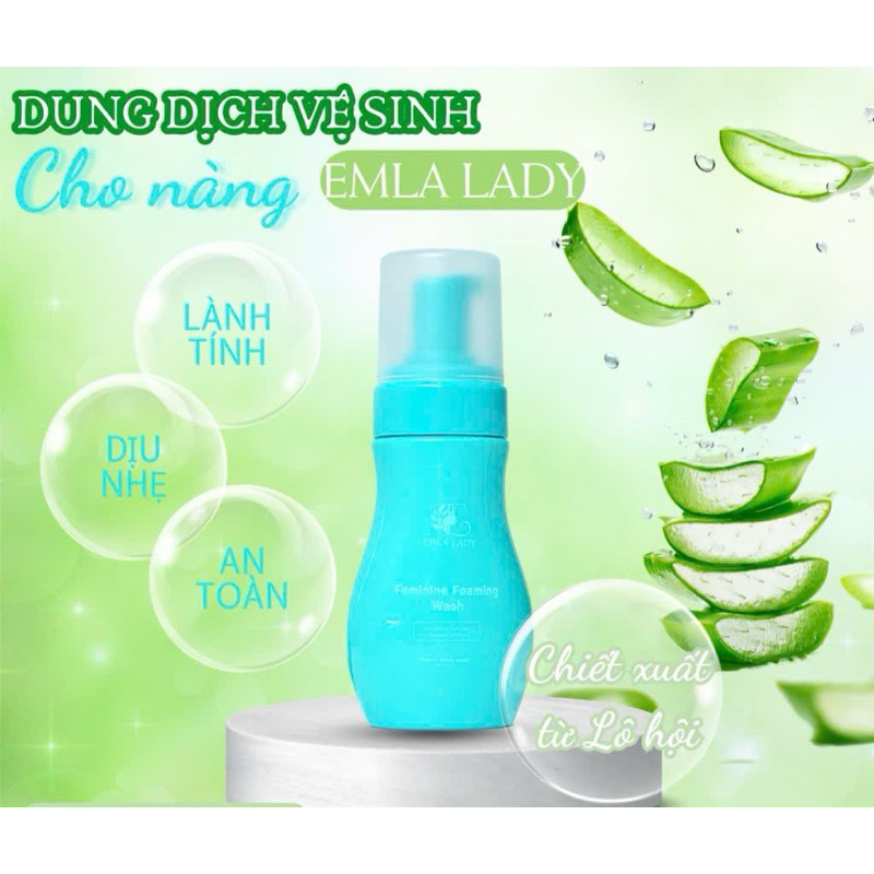 Dung Dịch Vệ Sinh Phụ Nữ EMLA LADY - FEMININE FOAMING WASH, LƯU HƯƠNG SUỐT 24H, 150ML