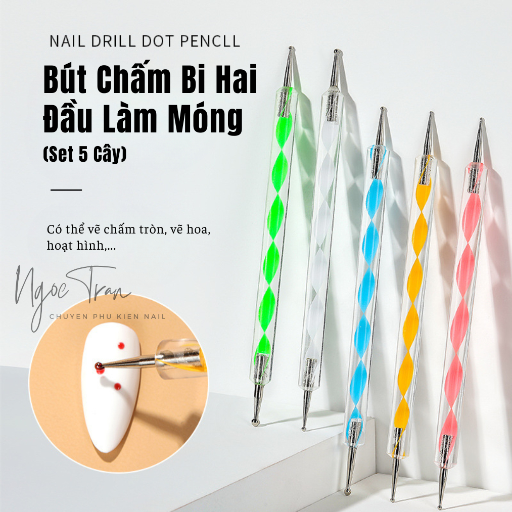 Set 5 Cây Chấm Bi Trang Trí Móng
