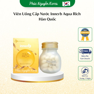 Viên Uống Cấp Nước Innerb Aqua Rich Hàn Quốc Mẫu Mới Hộp 70 Viên x 600mg