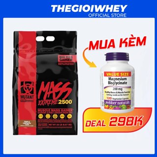 Mutant MASS XXXTREME 2500 20lbs(9kg) Sữa Tăng Cân, Tăng Cơ Cho Người Tập Gym Bổ Sung Đạm Calo