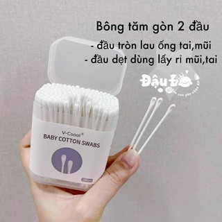 tăm bông kháng khuẩn Vcool( hộp 200 chiếc)
